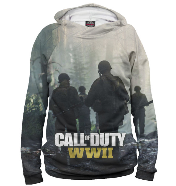 Худи для мальчика с изображением Call of Duty: WWII цвета Белый