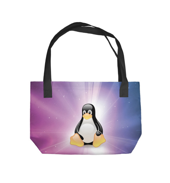 Пляжная сумка с изображением Linux цвета 