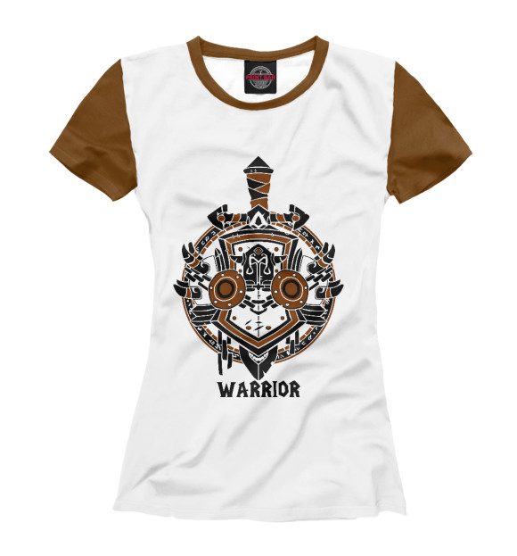 Женская футболка с изображением Warrior цвета Белый