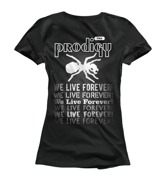 Женская футболка с изображением We Live Forever! цвета Белый
