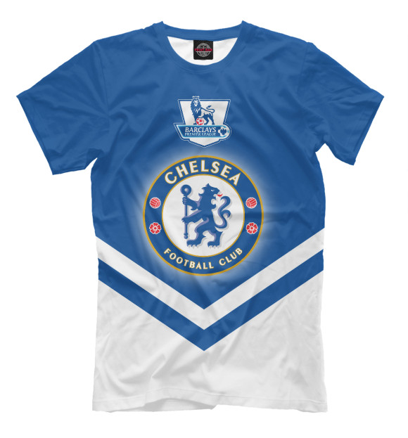Мужская футболка с изображением Chelsea цвета Грязно-голубой