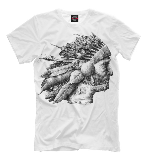 Мужская футболка с изображением Сюрреализм цвета Молочно-белый