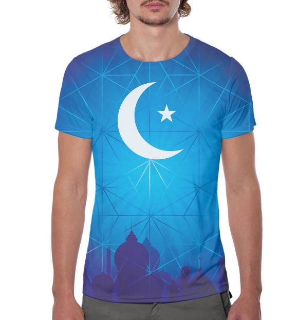 Мужская футболка с изображением Ислам цвета Белый