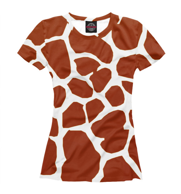 Женская футболка с изображением Жираф цвета Белый