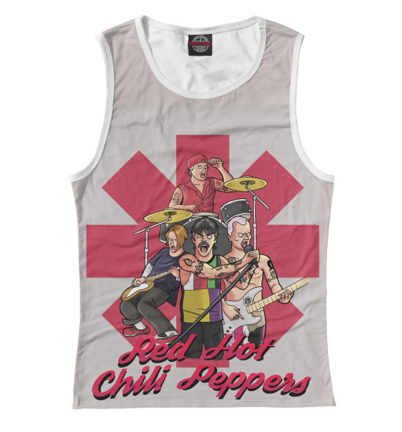 Майка для девочки с изображением Red Hot Chili Peppers цвета Белый