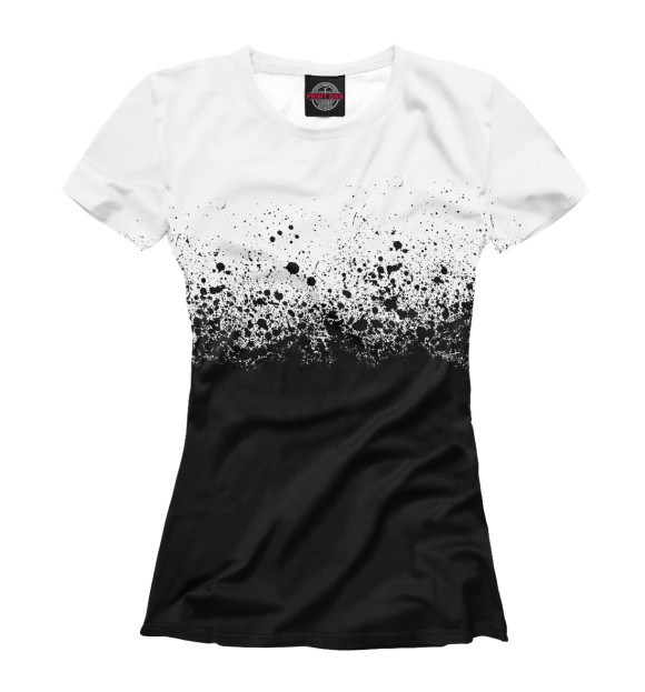 Женская футболка с изображением Брызги цвета Белый