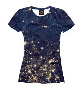 Женская футболка Вид из космоса