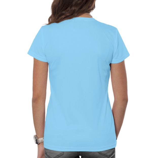 Женская футболка с изображением Казахстан цвета Белый