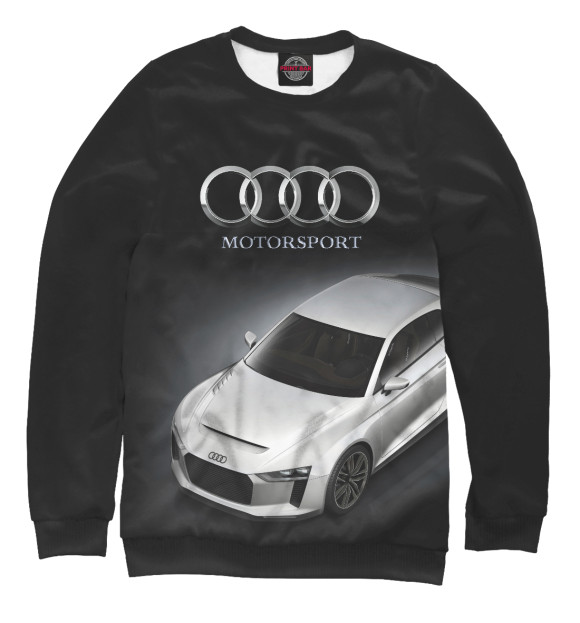 Мужской свитшот с изображением Audi Motorsport цвета Белый