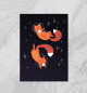 Плакат Лисы в космосе
