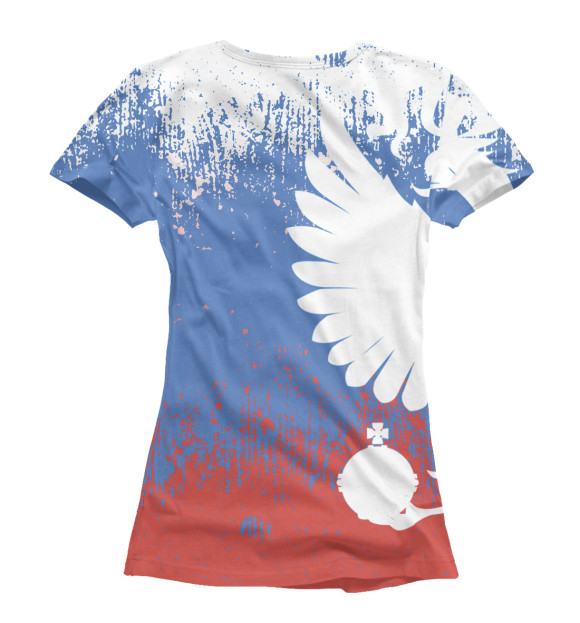 Женская футболка с изображением Символика РФ цвета Белый