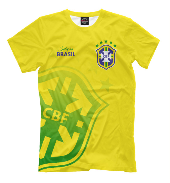 Футболка для мальчиков с изображением Бразилия цвета Желтый