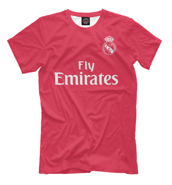 Футболка для мальчиков с изображением Реал Мадрид Форма Новая Бонусная 2019 цвета Темно-розовый
