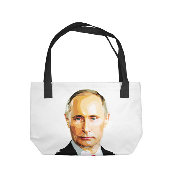 Пляжная сумка с изображением Путин! цвета 
