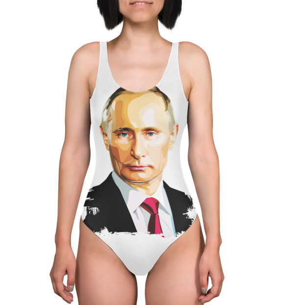 Купальник-боди с изображением Путин! цвета 