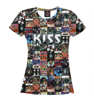 Женская футболка Kiss
