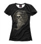 Женская футболка Диджей Skull