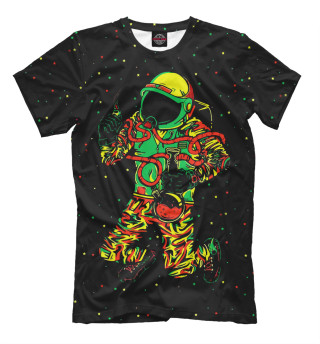 Мужская футболка Космонавт с кальяном