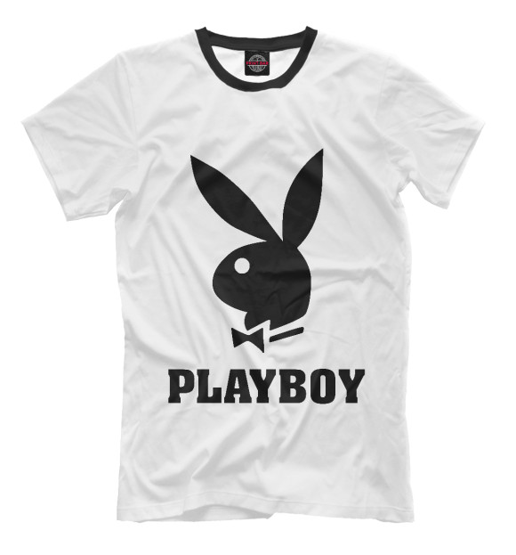 Футболка для мальчиков с изображением Playboy цвета Молочно-белый