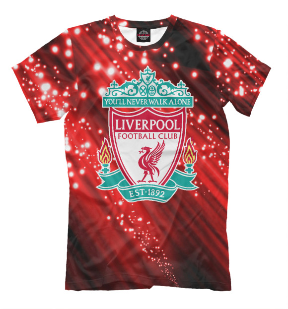 Мужская футболка с изображением Liverpool Abstract цвета Молочно-белый
