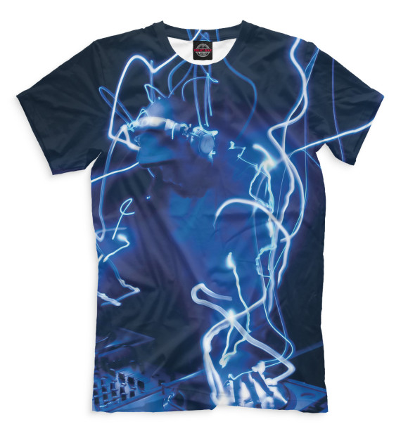 Мужская футболка с изображением Trance цвета Грязно-голубой