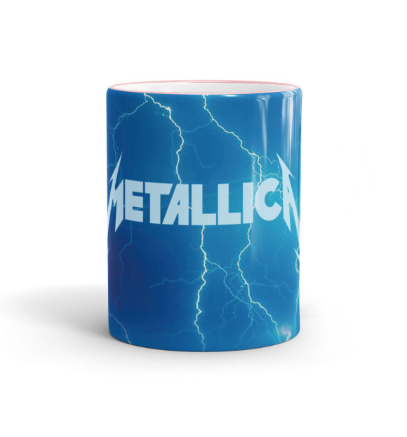 Кружка с изображением Metallica цвета розовый