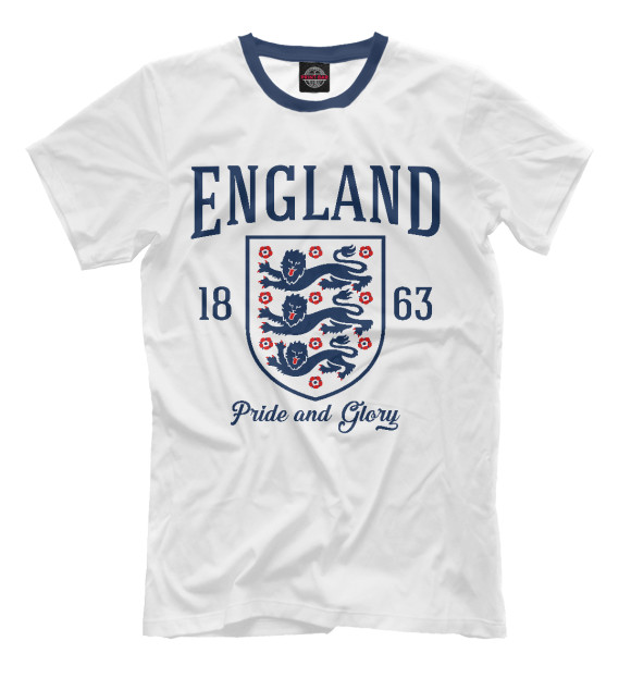 Футболка для мальчиков с изображением Англия цвета Молочно-белый