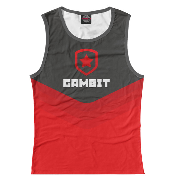 Майка для девочки с изображением Gambit Gaming Team цвета Белый