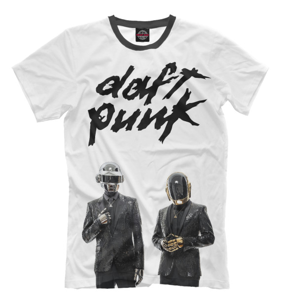 Мужская футболка с изображением Daft Punk цвета Молочно-белый