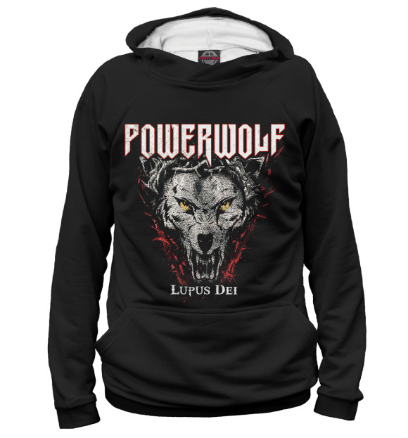 Женское худи с изображением Powerwolf цвета Белый