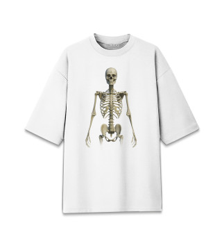 Мужская футболка оверсайз Стоящий скелет