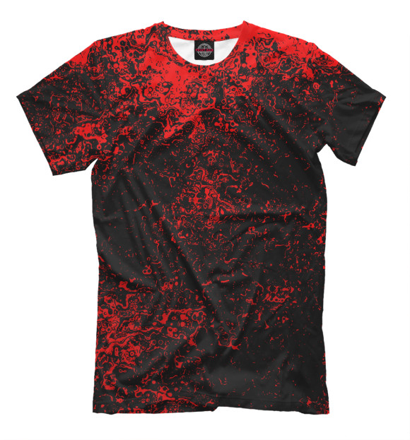 Мужская футболка с изображением Брызги красок цвета Черный