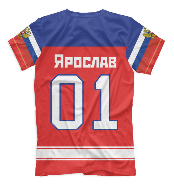 Футболка для мальчиков с изображением Хоккеист Ярослав цвета Белый