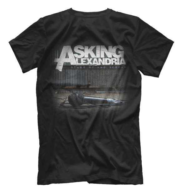 Мужская футболка с изображением Asking Alexandria цвета Белый