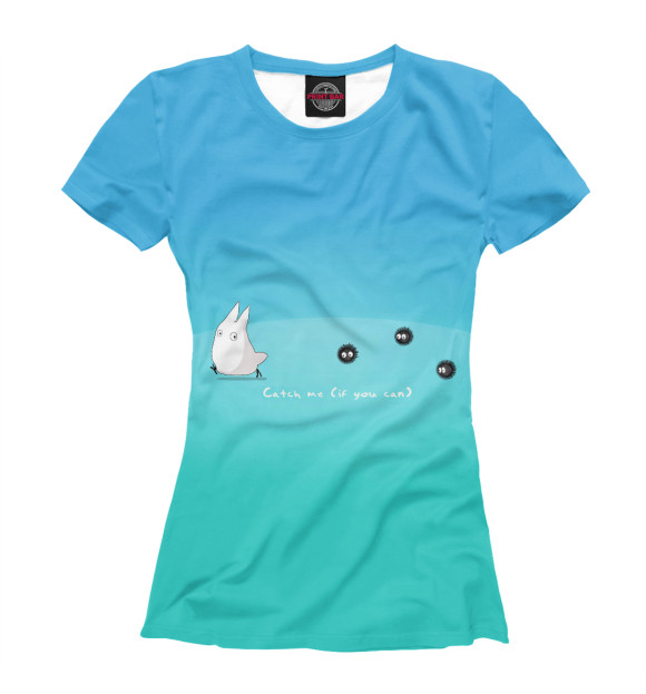 Женская футболка с изображением Studio Ghibli цвета Белый
