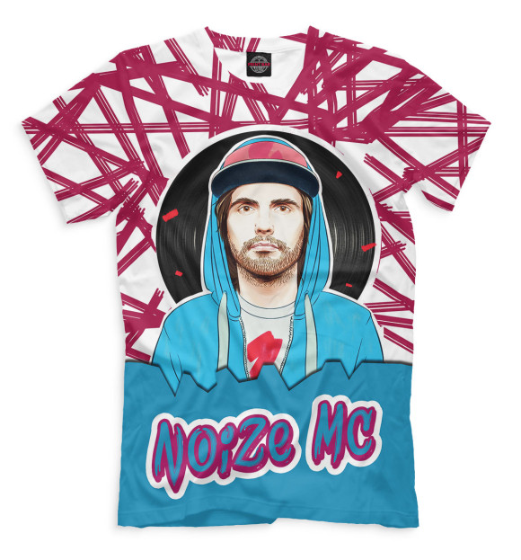 Мужская футболка с изображением Noize MC цвета Молочно-белый