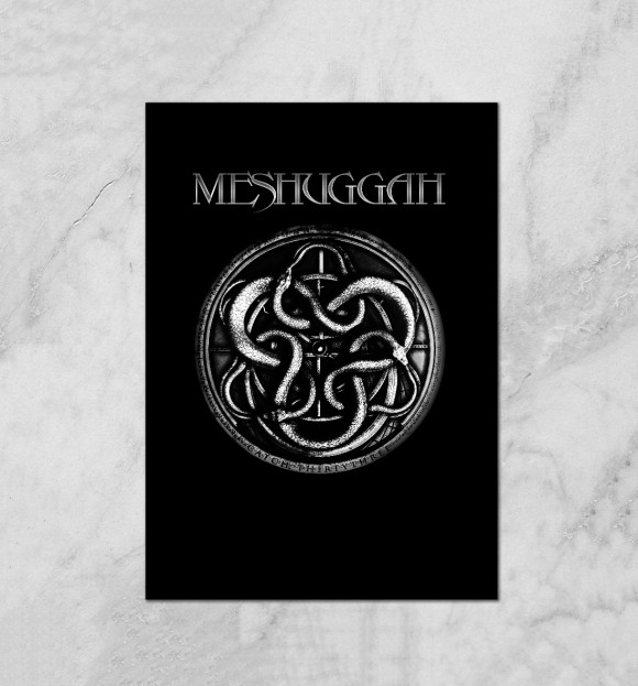 Плакат с изображением Meshuggah цвета Белый