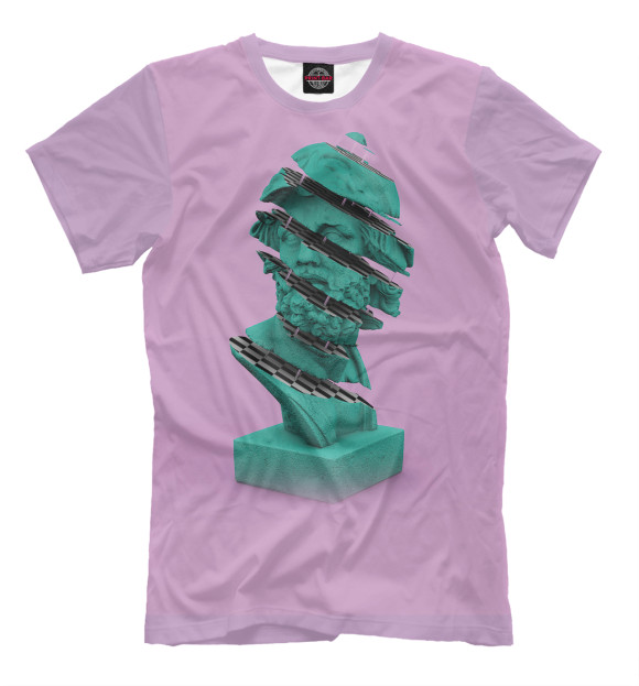 Мужская футболка с изображением Vaporwave цвета Молочно-белый