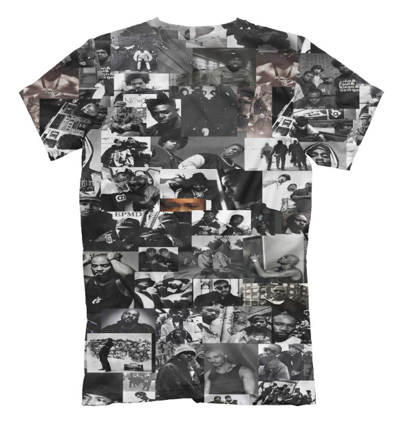 Мужская футболка с изображением Все рэперы цвета Белый
