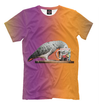 Мужская футболка Попугай