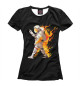 Футболка для девочек Астронавт в огне