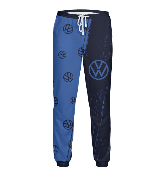 Мужские спортивные штаны с изображением Volkswagen / Фольксваген цвета Белый