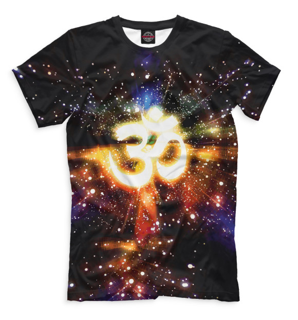 Мужская футболка с изображением Psychedelic цвета Черный