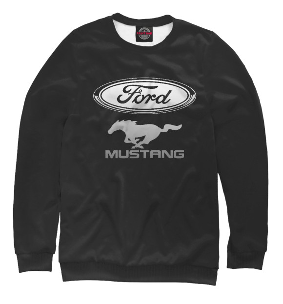 Свитшот для девочек с изображением Ford Mustang цвета Белый
