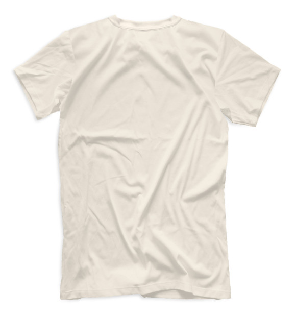 Мужская футболка с изображением Милый котик в плаще цвета Белый