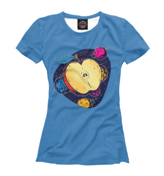 Женская футболка Галактическое яблоко