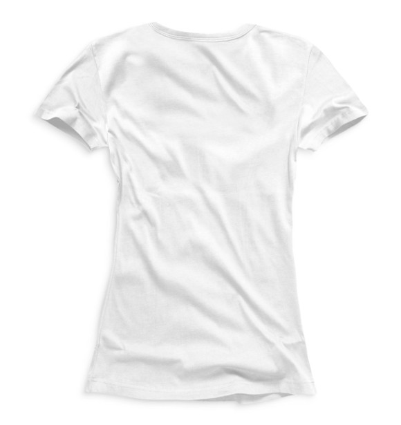 Женская футболка с изображением Злой кролик цвета Белый