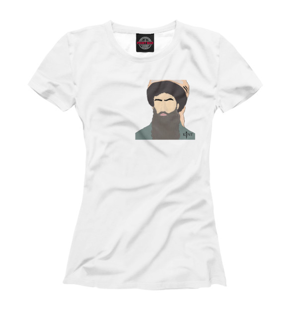 Женская футболка с изображением Шейх Мансур цвета Белый