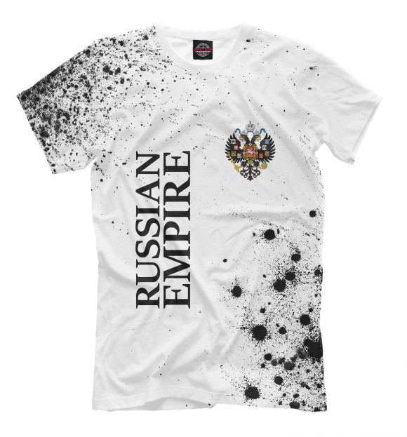 Мужская футболка с изображением Российская Империя - Герб | Арт цвета Белый