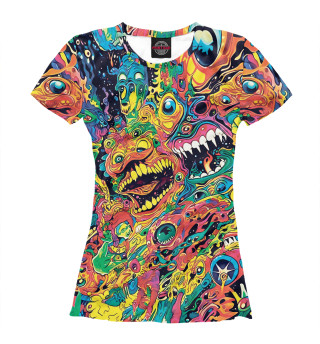 Женская футболка Психоделические чудовища